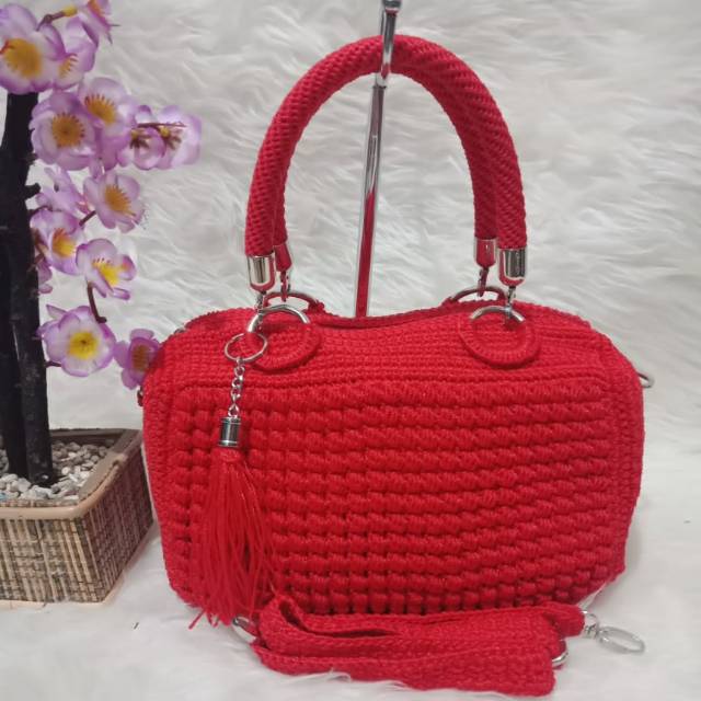 Tas rajut model kacang