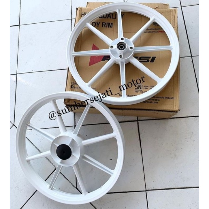 velg racing palang 8 supra x grand legenda fit vrossi rcb 140 160 depan belakang putih hitam
