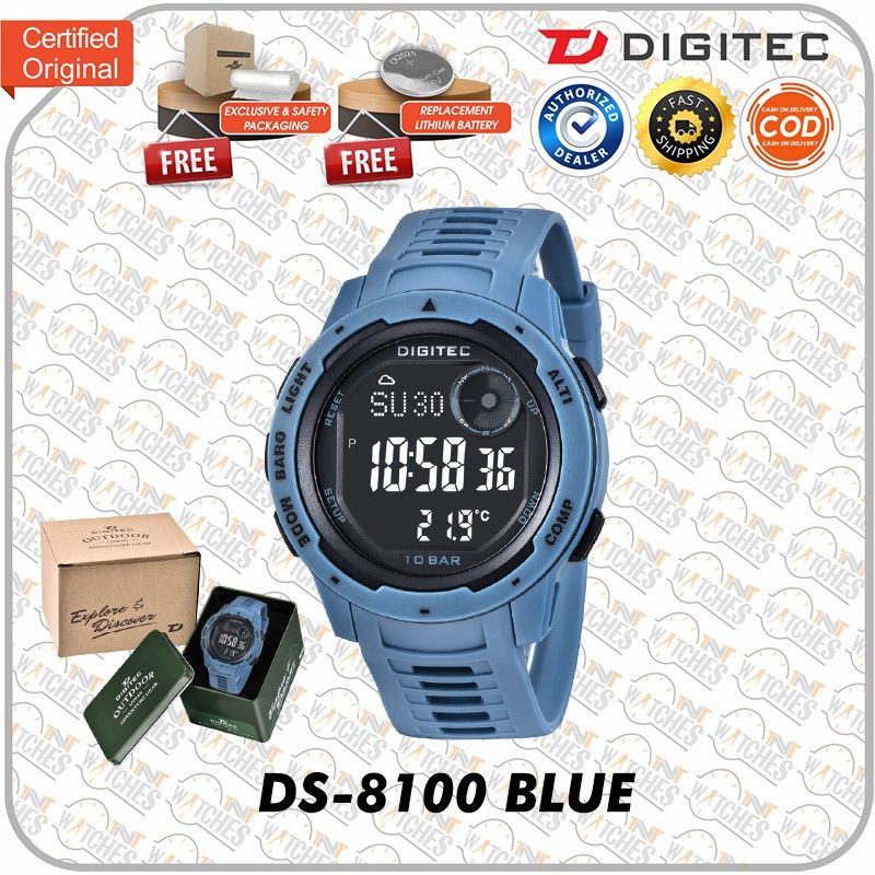 Jam Tangan DIGITEC DS-8100 /DS8100 Outdoor DG Compas Watch ORIGINAL