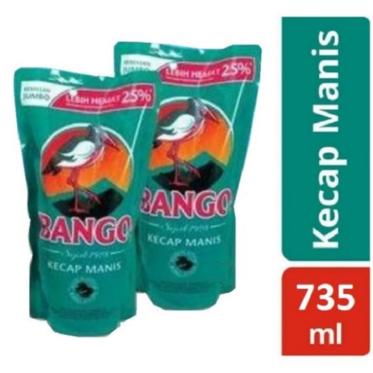 

PROMO !!! BANGO Kecap Manis Jumbo 735 ml Pouch - Kecap Kedelai Hitam 735 ML