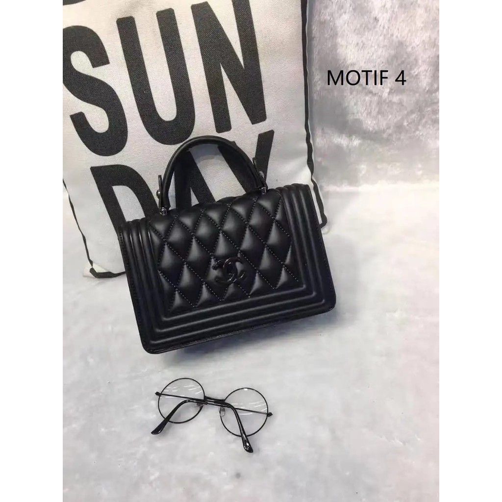 EL 5400 RISCE TAS HAND BAG IMPORT WANITA CEWEK PEREMPUAN JAKARTA BATAM BLACK 22 X 9 X 15