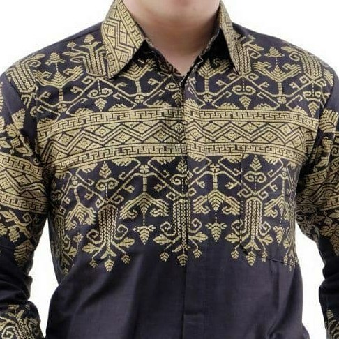 Kemeja Batik Pria Lengan Panjang Motif Prada