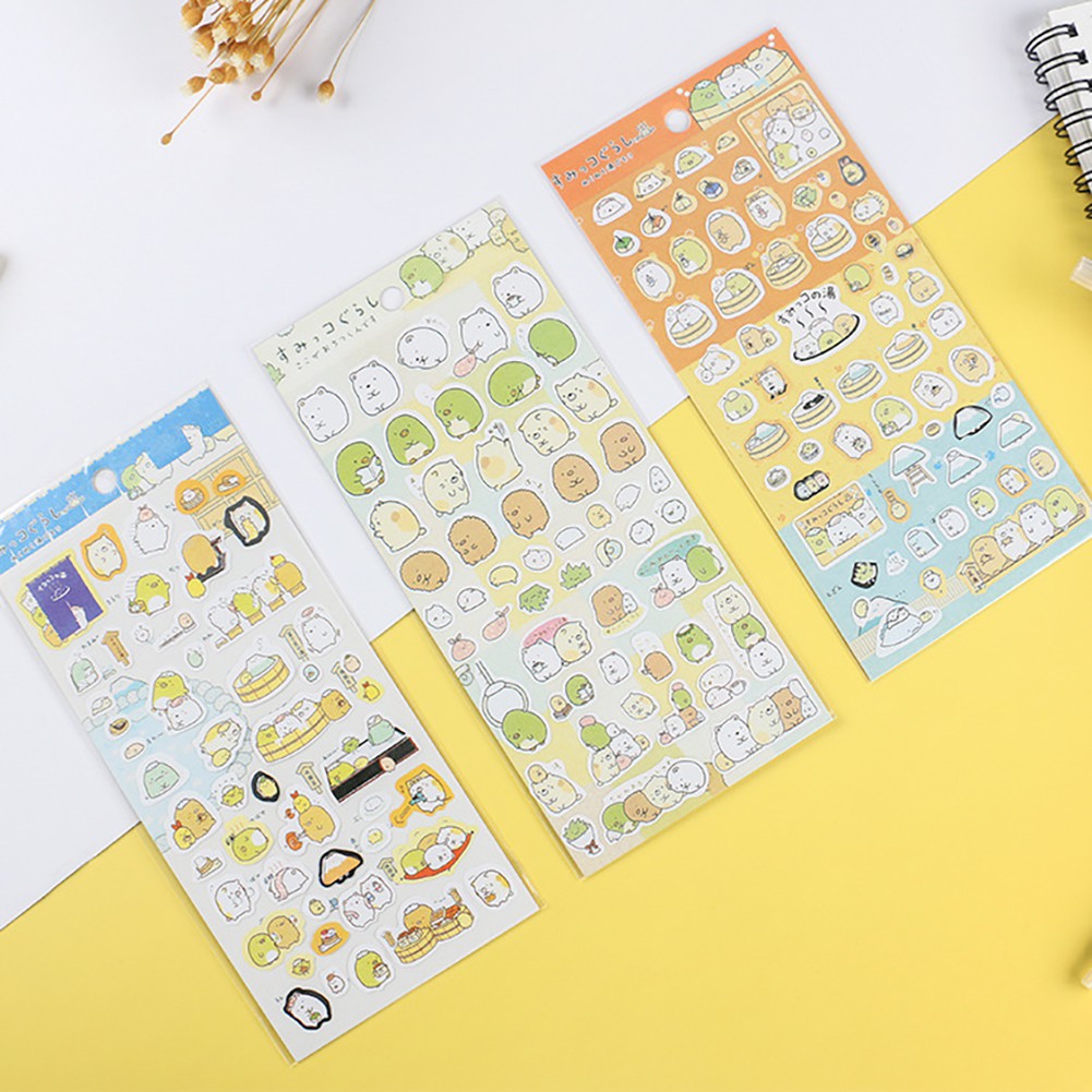 Stiker Stempel Desain Kartun Hewan Warna Emas Untuk Dekorasi Diary Scrapbook Dan Hadiah Anak