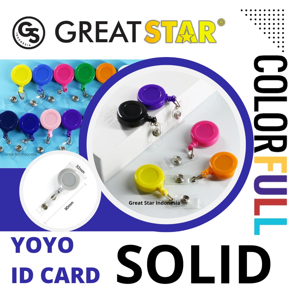 

YOYO ID CARD/GANTUNGAN ID CARD YOYO SOLID GREAT STAR