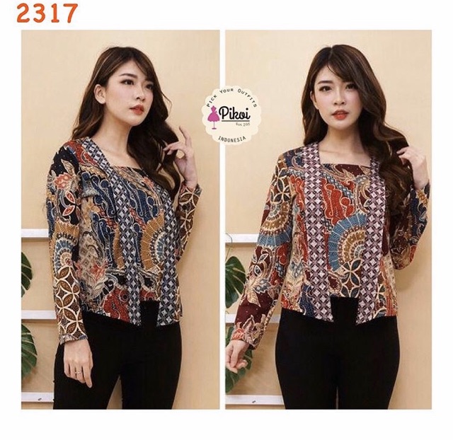 Atasan batik / baju batik wanita / batik modern / atasan batik wanita mura / kutubaru murah / 2317