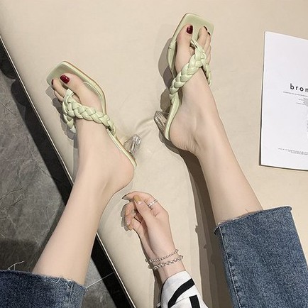 RYS - Baki Rattan Sandal Heels Korea Fashion Casual - Ori Import