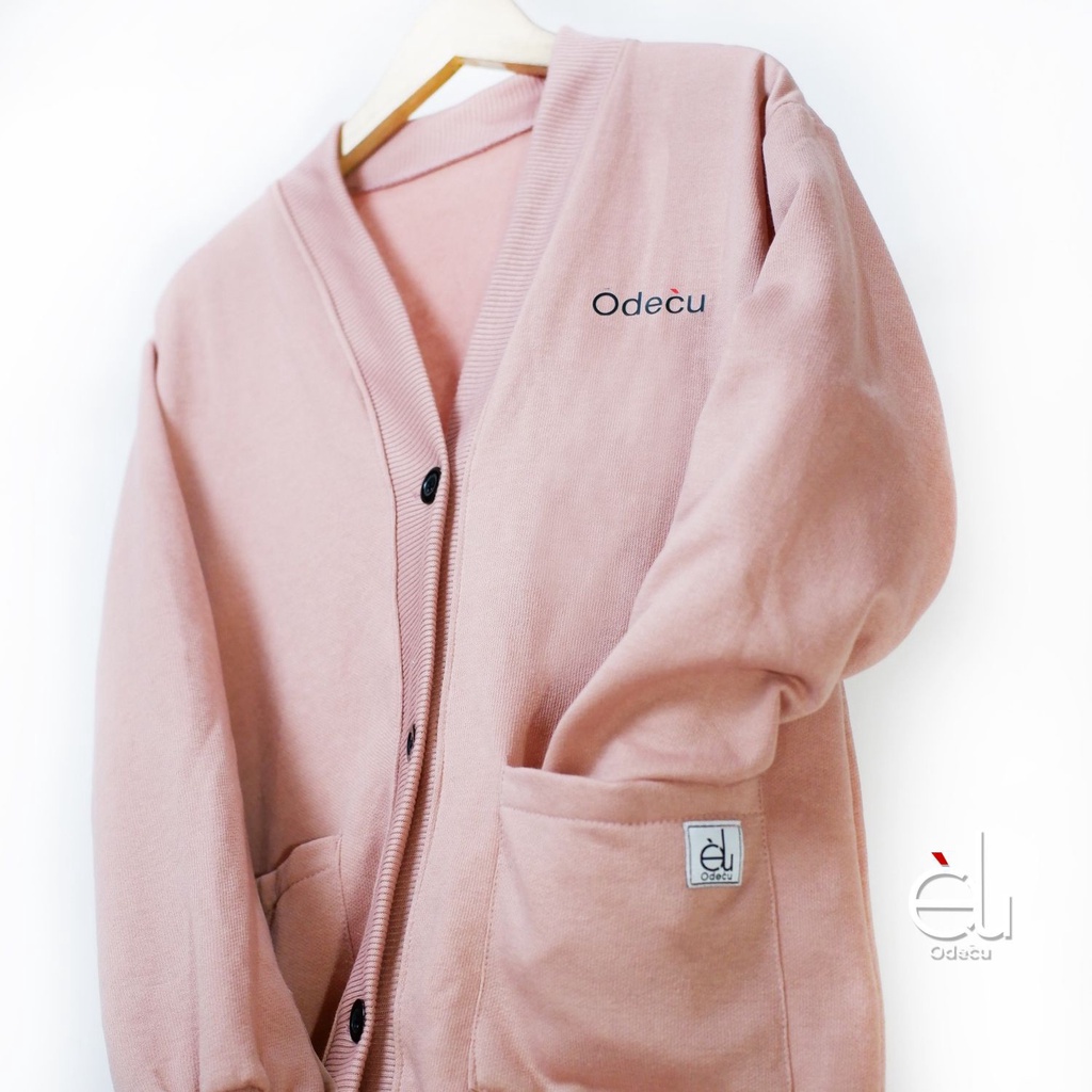 ODECU CARDIGAN FLEECE DUSTY PINK