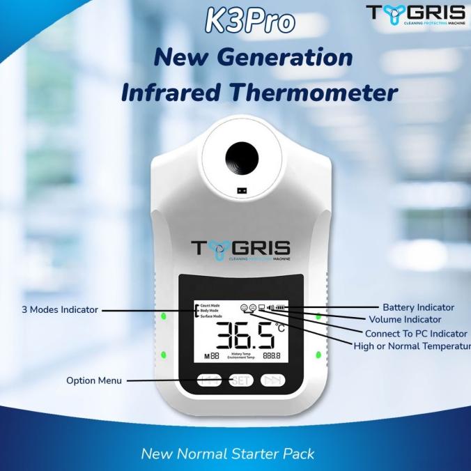 Tygris Termometer Digital K3 Pro Infrared Wall / Dinding