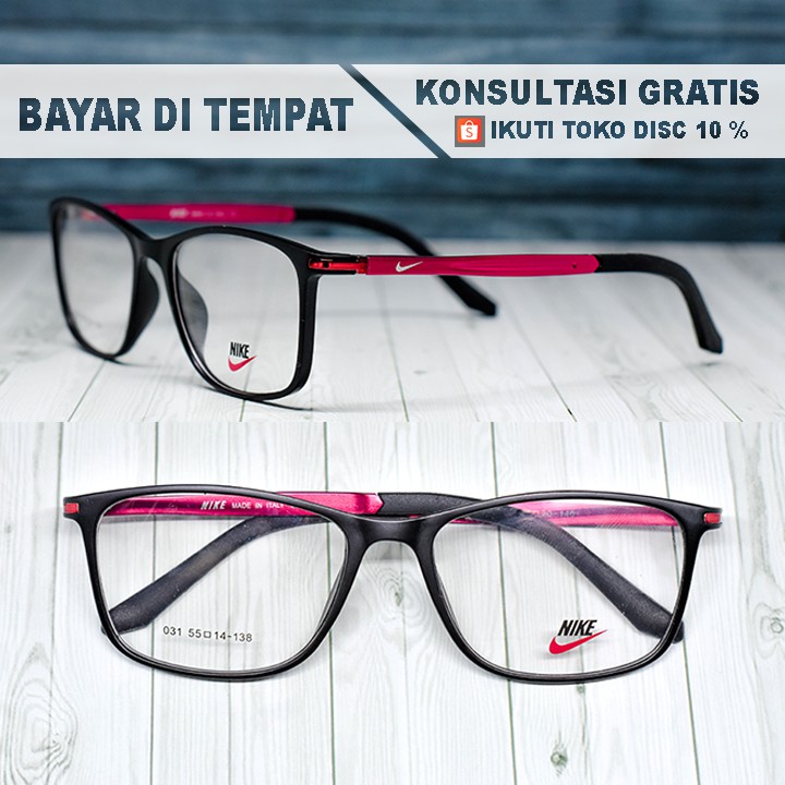 KACAMATA PHOTOCHROMIC NIKE 1 PLUS MINUS ANTI RADIASI BLUERAY PROGRESIF SILINDER PRIA WANITA