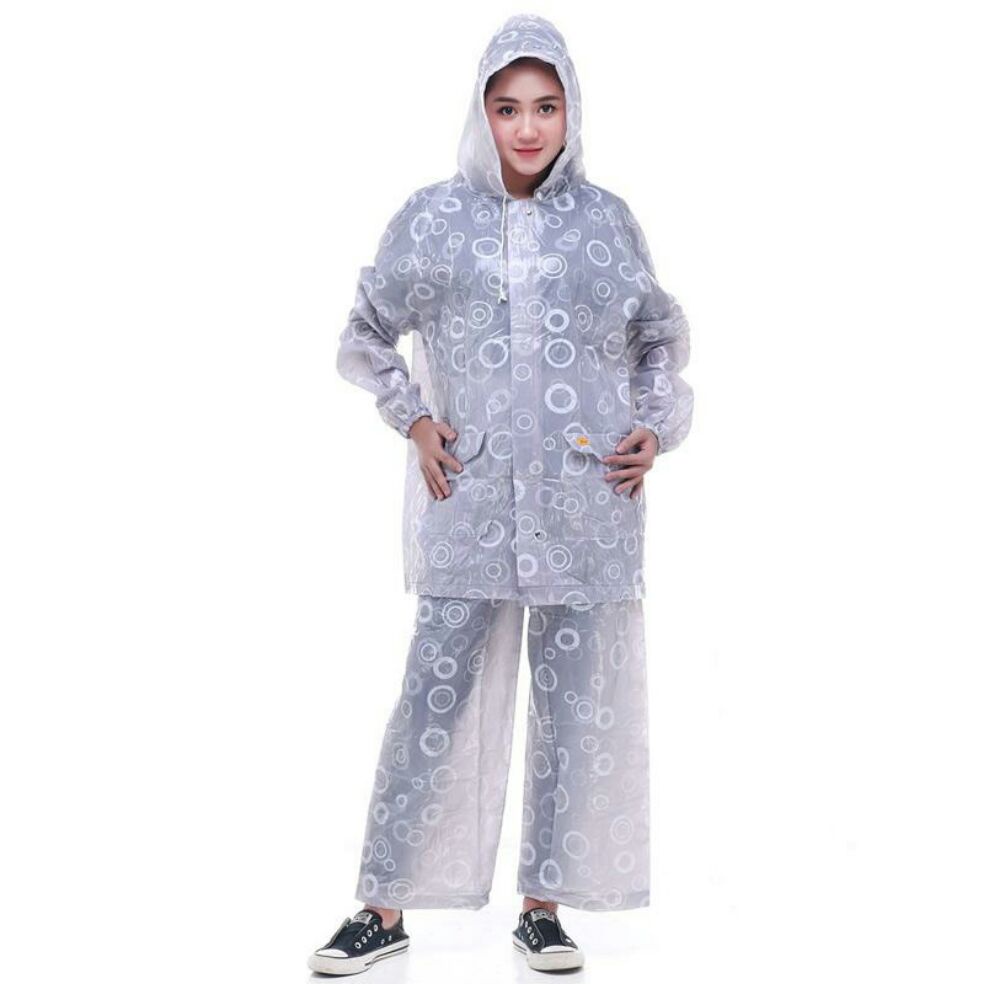 ✱Ibex jas hujan setelan ibex polkadot pop-raincoat New jaket celana dewasa pria wanita murah