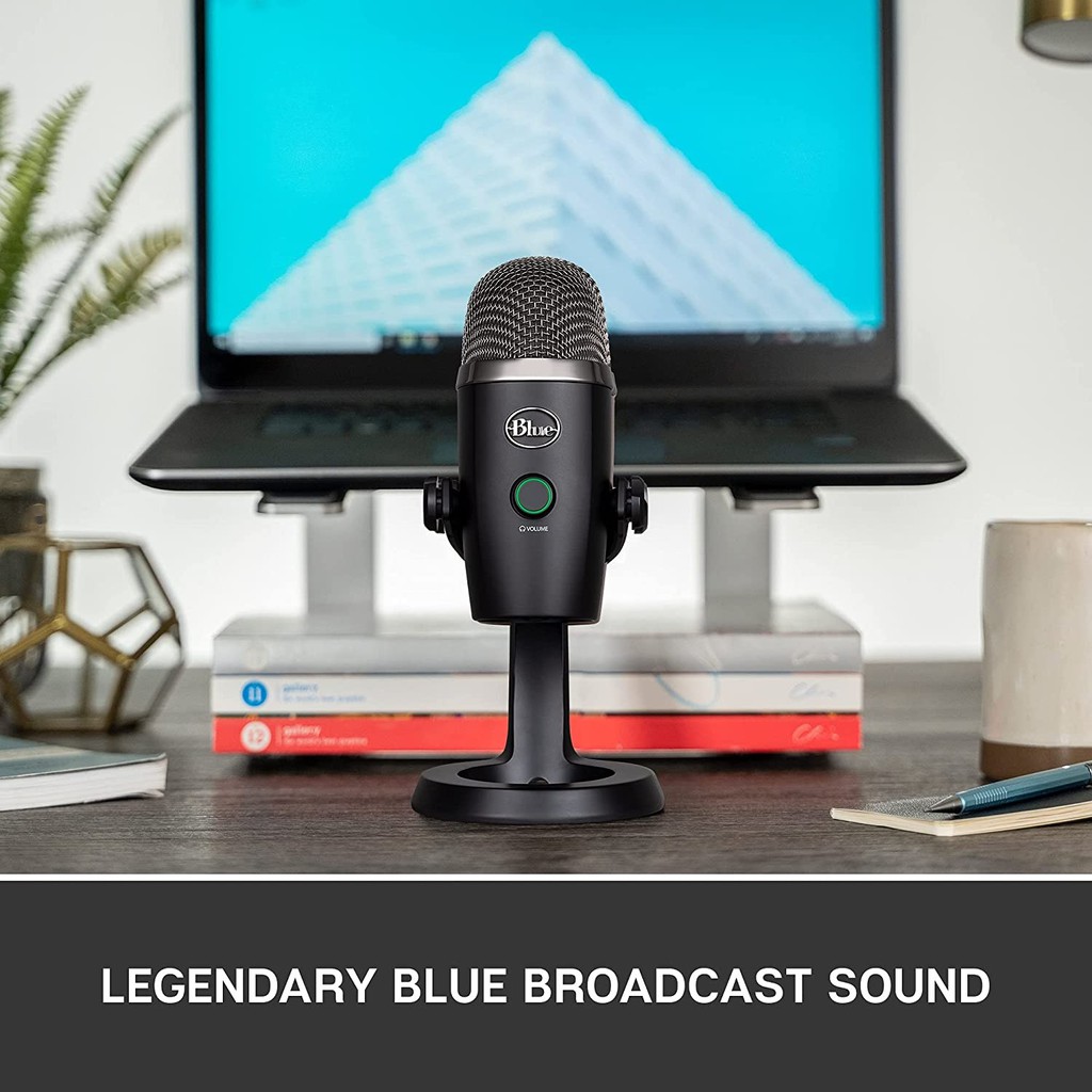 BLUE Microphones Yeti NANO - Premium USB Microphone - All Black - Mikrofon untuk Podcast &amp; Rekaman