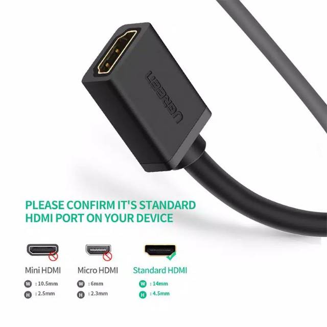 UGREEN Kabel HDMI Male to HDMI Female 1 Meter