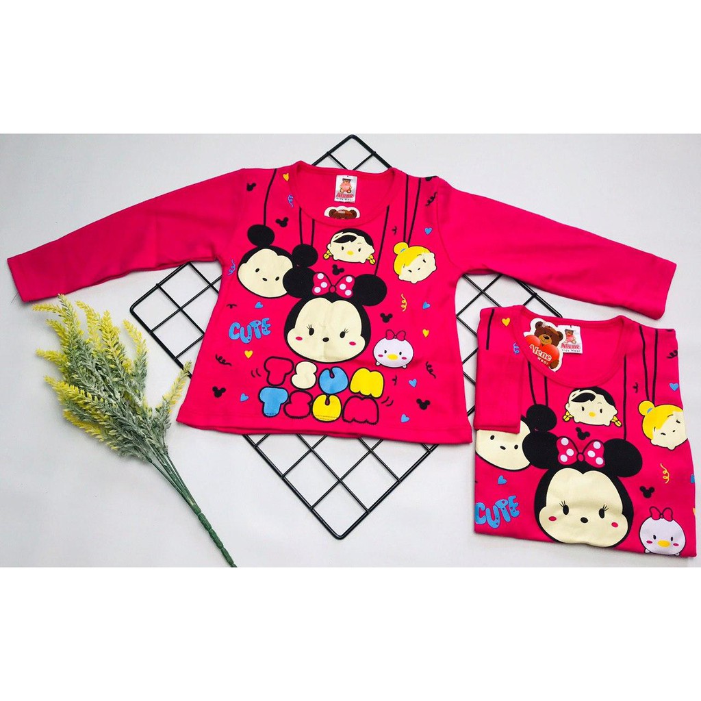 PAKET HEMAT KAOS ATASAN ANAK PEREMPUAN ISI 3 PCS MOTIF RANDOM TANGAN PANJANG