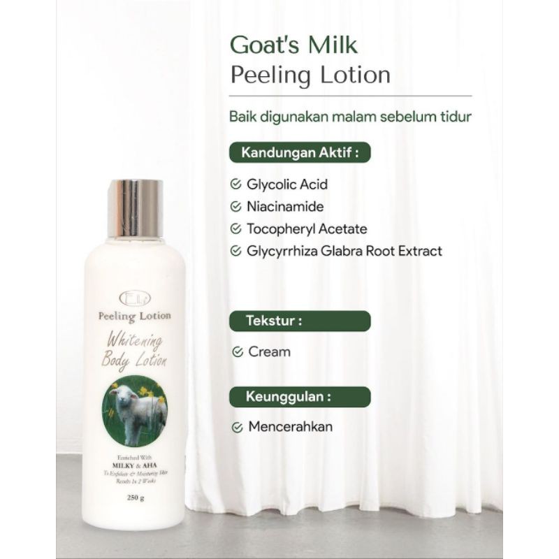 [BPOM] Handbody Malam /Goat's Milk peeling Lotion /Whitening body Ella Skin Care