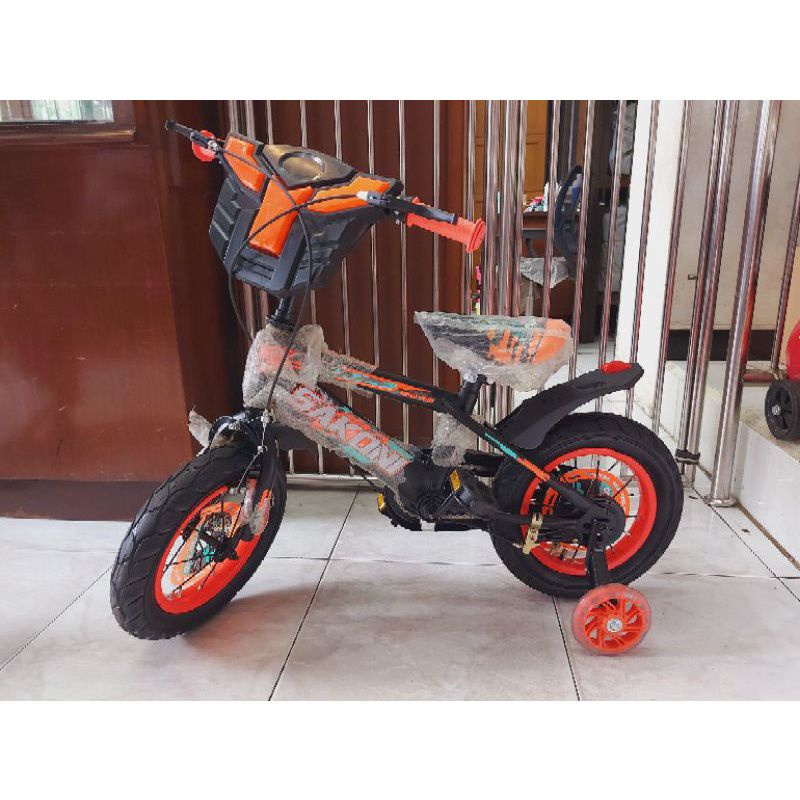 SEPEDA BMX 12 SAKONI MEGATRON FRAME TEBAL + BAN BESAR + RODA SAMPING KLAHER LAMPU