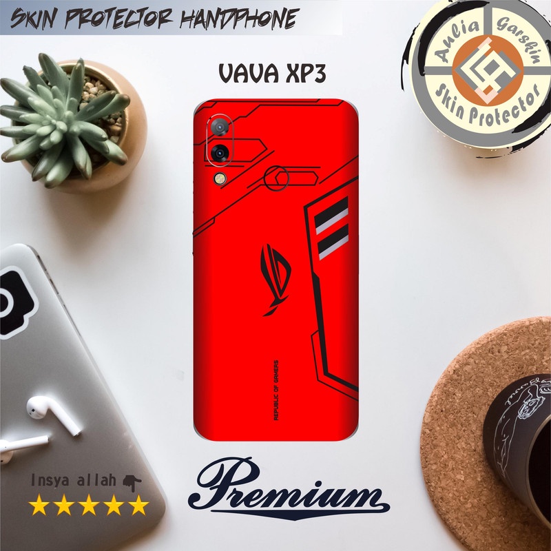 Garskin HP VAVA Xp3 motif rog Red - Free Custom Motif