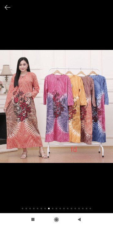 Gamis Jumbo Abstrak Tiedye Bali Busui Bumil Lengan Panjang Kekinian Batik Pekalongan Termurah