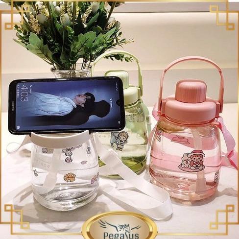 H486 Big Belly Water Bottle / Botol minum anak + Stiker , Tali ,Handle