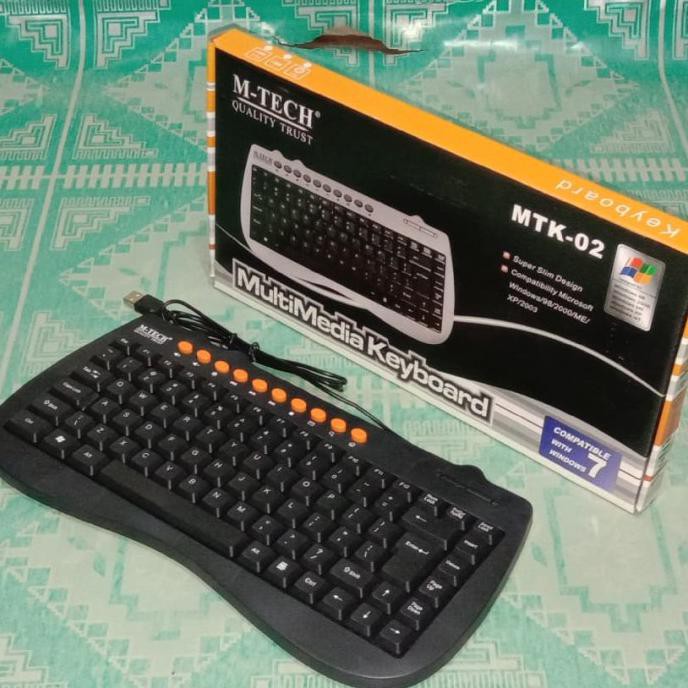 KEYBOARD EXTERNAL LAPTOP/KEYBOARD MINI MTECH MULTIMEDIA - HITAM