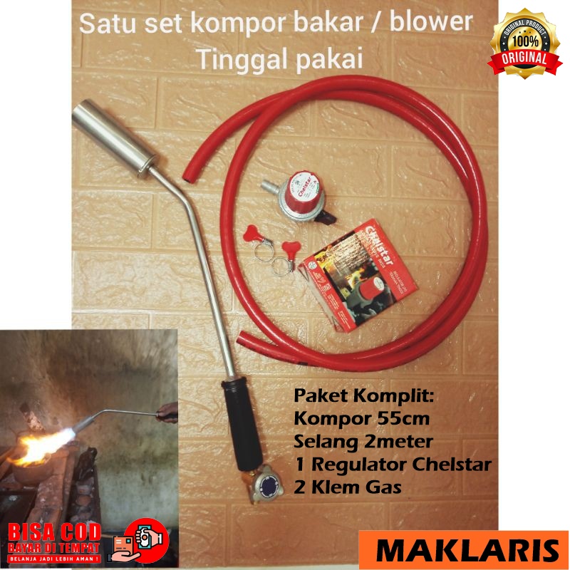 Kompor Bakar Kulit Komplit Blower Tembak Emposan Stik | Kompor Bakar Kambing Sapi Tikus Babi Lengkap