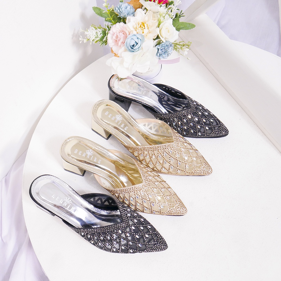 Bernike Odette Sendal Heels Pesta Wedding 5 cm