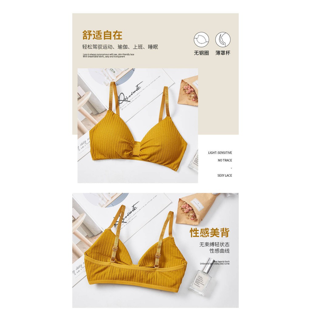 Bra BH Wanita Model Push-Up Isi Busa dengan Tali Strap dan Bahan Lace Breathable