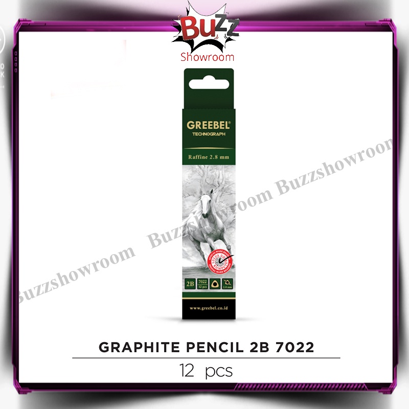 Pensil Kayu 2B Greebel Technograph 2.8 Triangular Graphite Komputer