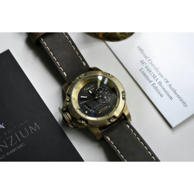 Jam Tangan Alexandre Christie Cowok Pria AC 6481 MA AC6481 BRONZIUM V2 LIMITED EDITION