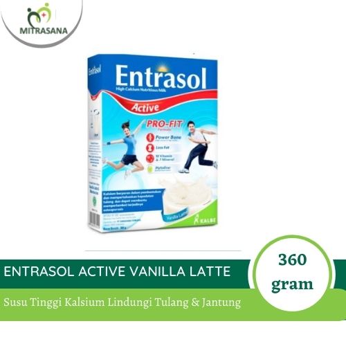 

Entrasol Active Vanilla Latte 360gr - Susu Tinggi Kalsium Lindungi Tulang & Jantung