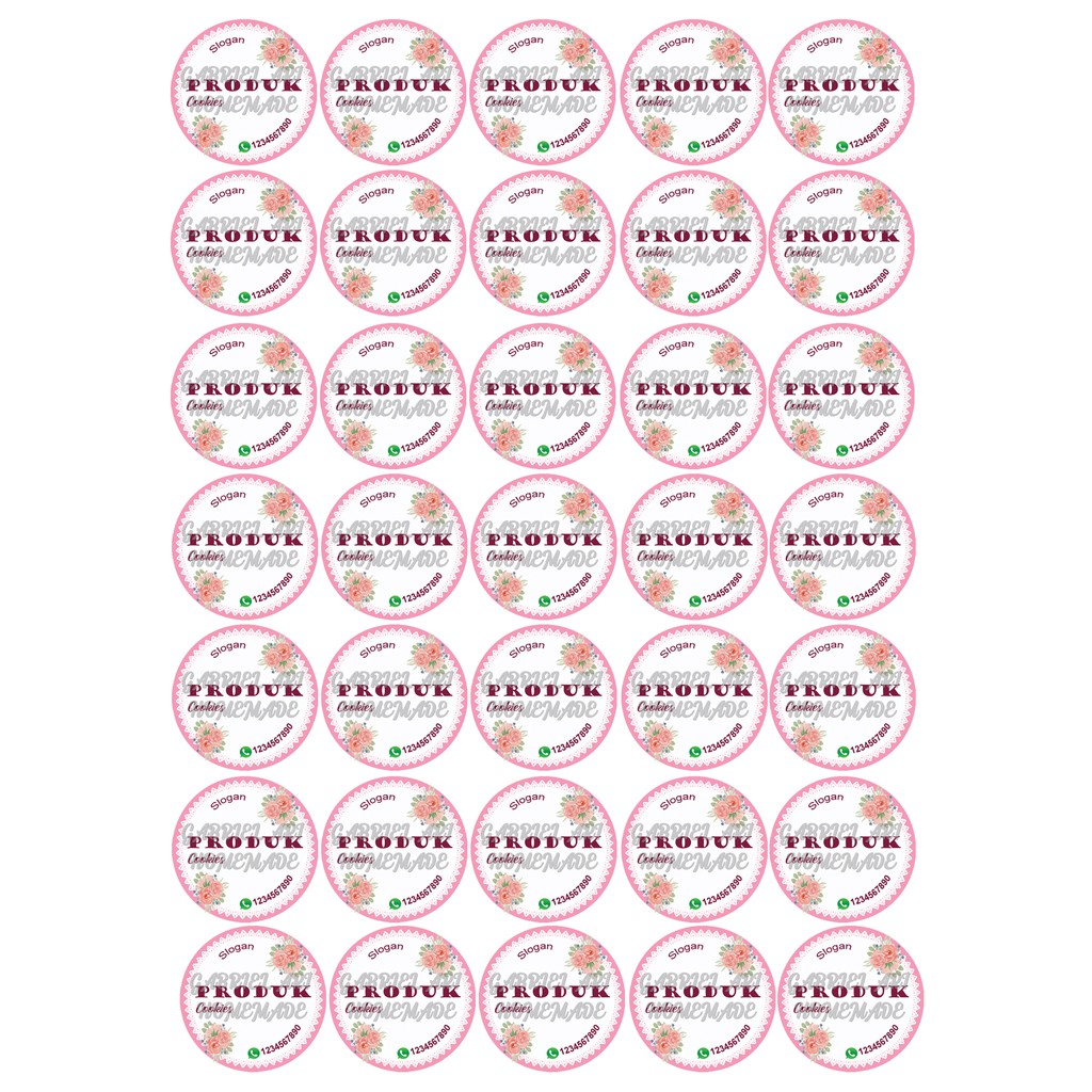 

Sticker bulat ukuran A4