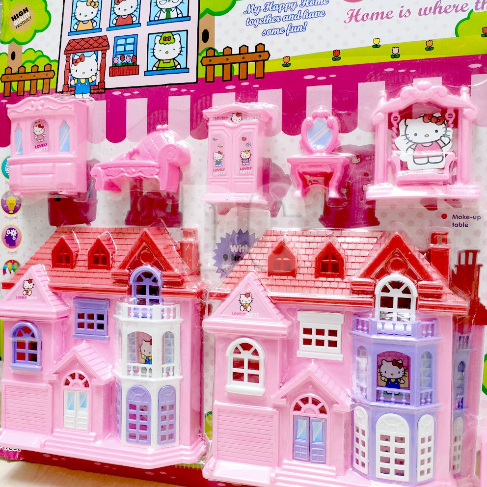 My Happy Home Hello Kitty Mainan Rumah Boneka Play House Rumah-rumahan