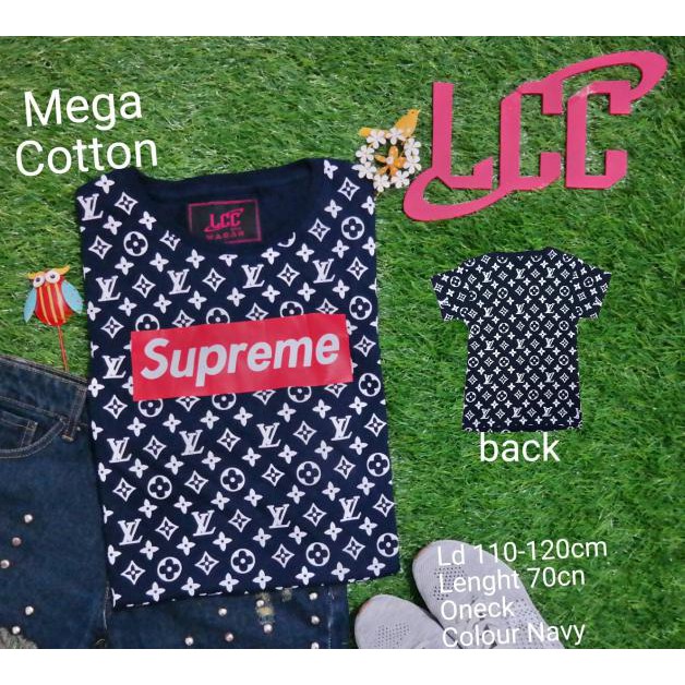 KUALITAS BAGUS KAOS KATUN UKURAN JUMBO XXL (SERI LV SUPREME) UNTUK CEWE / WANITA FREE ONGKIR..