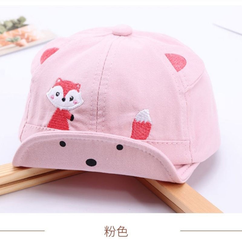 Topi Anak Baseball bayi Tupai Bordir baby cap Fox 6 bln - 2 thn