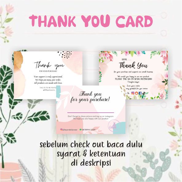 

THANK YOU CARD - CUSTOM DESAIN
