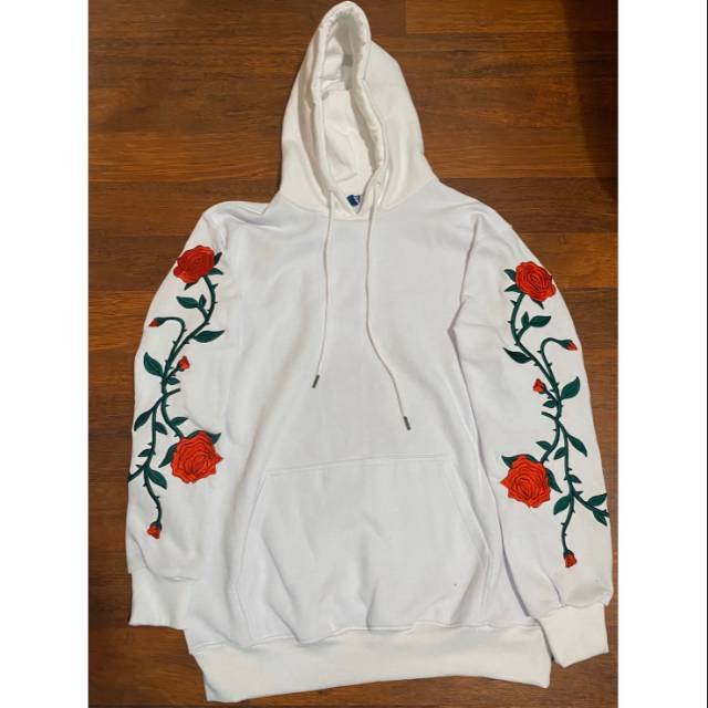 Hoodie H&M Bunga Mawar Rose Original