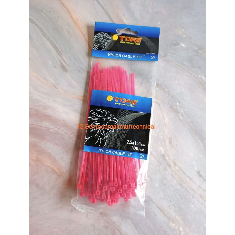 TORA 2.5 x 150 MM Nylon Cable Tyraps Kabel Tie Ties 15cm