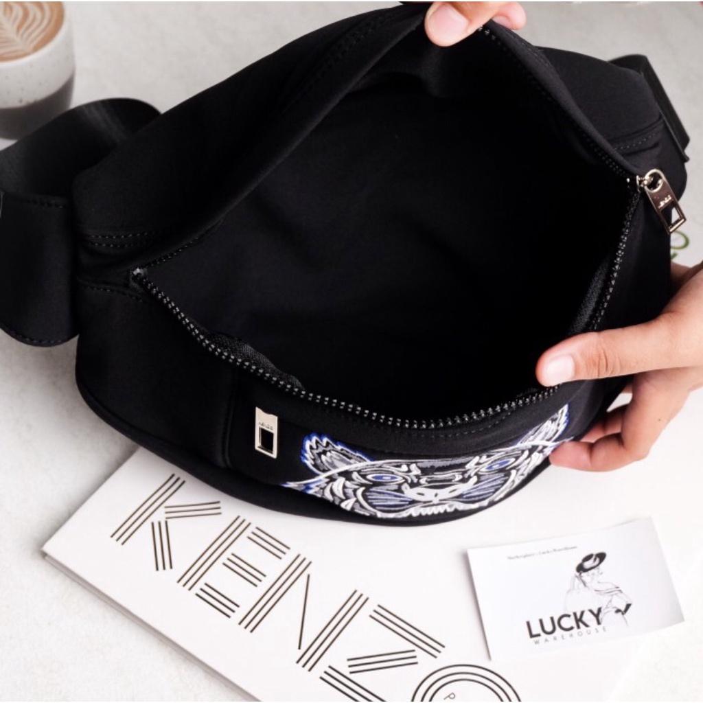 Kenzo Tiger Bumbag Black Blue Eyes - Original 1000%