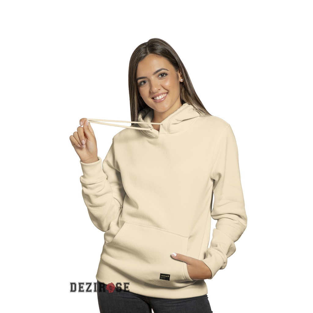 Sweater Hoodie Polos Pria Wanita Bahan Fleece Tebal Premium Quality Size M-XL-1