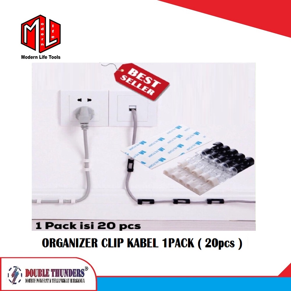 PENJEPIT KABEL 20PCS KABEL ORGANIZER PERAPIH KABEL CABEL CLIP 20PCS