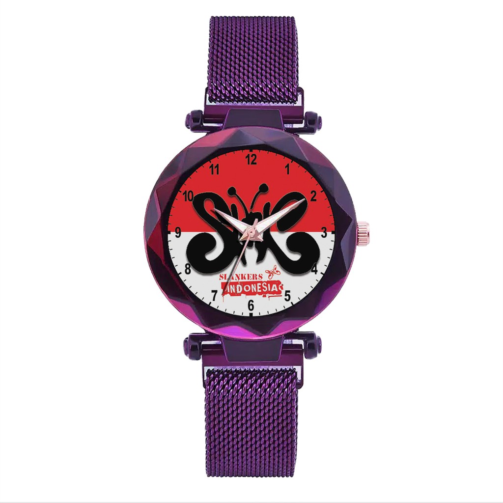 Jam Tangan Wanita Custom - SLANK-SLANKY MOTIF 8 Free Box &amp; Batre Cadangan