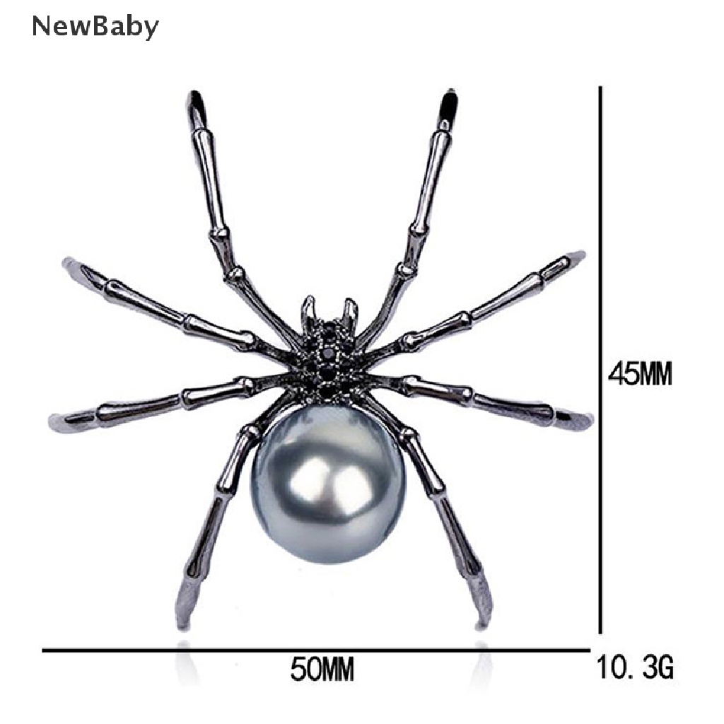 1pc Bros Bentuk Laba-Laba Aksen Mutiara Untuk Pria Dan Wanita