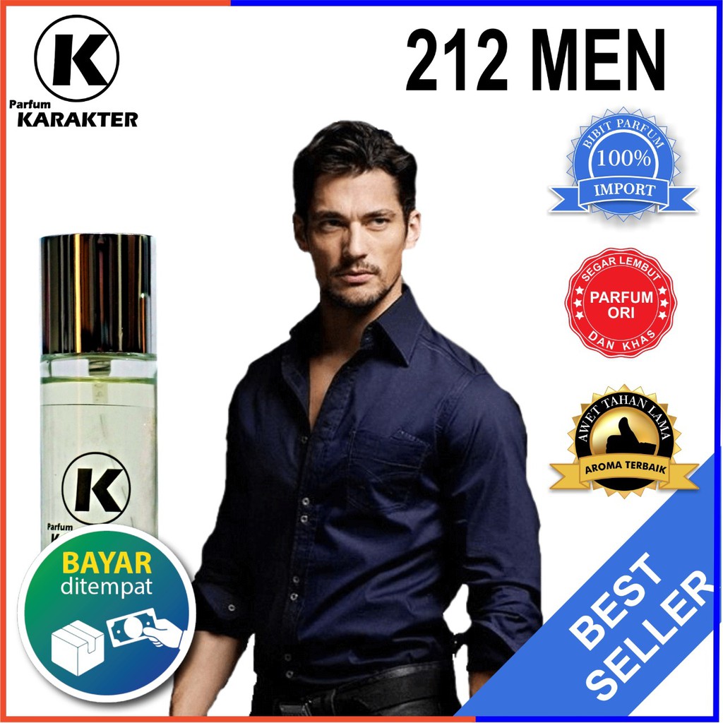 Bisa Cod | Parfum Cowok 212 Men  Bibit Parfum Import Wangi &amp; Tahan Lama  Kemasan 30ml