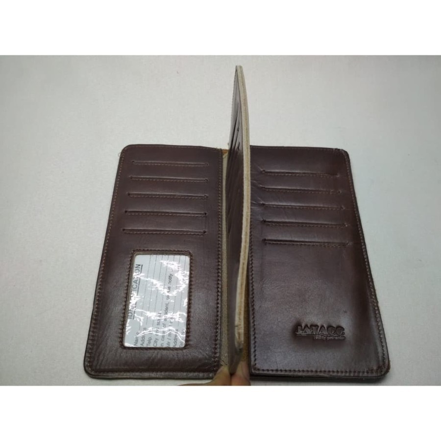 Dompet panjang kulit asli JATACC tipe D 3012 untuk pria trendy / Dompet Pria Kulit asli model Lipat panjang