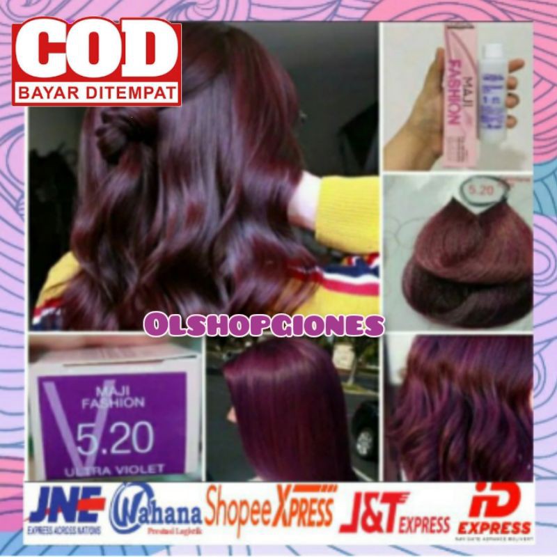 CAT Loreal MajiFashion 5.20 Ultra Violet Cat rambut L'oreal majirel Developer oxydant