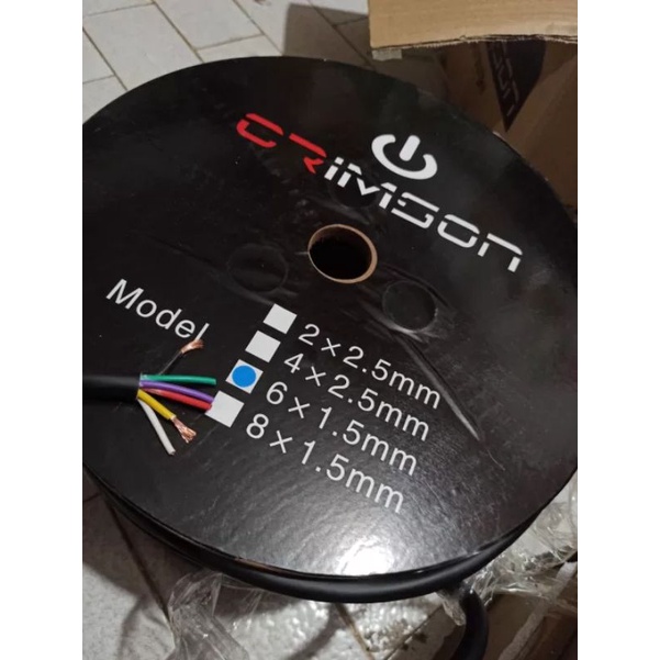 kabel speaker CRIMSON 6x1,5 6*1,5 6 x 1,5 6x1.5 audio serabut hitam ecer permeter  bukan spl