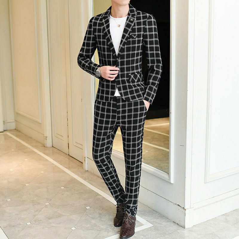 Jas Motif Kotak Pria/Jas Kotak Pria/Blazer Kotak Termurah