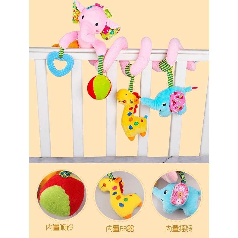 [BIG SALE] Boneka Lilit Spiral Mainan Gantung Sensori Edukasi Bayi Stroller Tempat Tidur Box Bayi