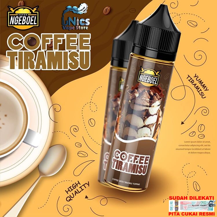 Jual Liquid Freebase Murah - Vapor NGEBOEL series COFFEE TIRAMISU - 60