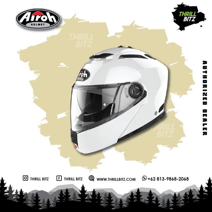Airoh Phantom S Helmet - Color White Gloss Size L thri11 Murah