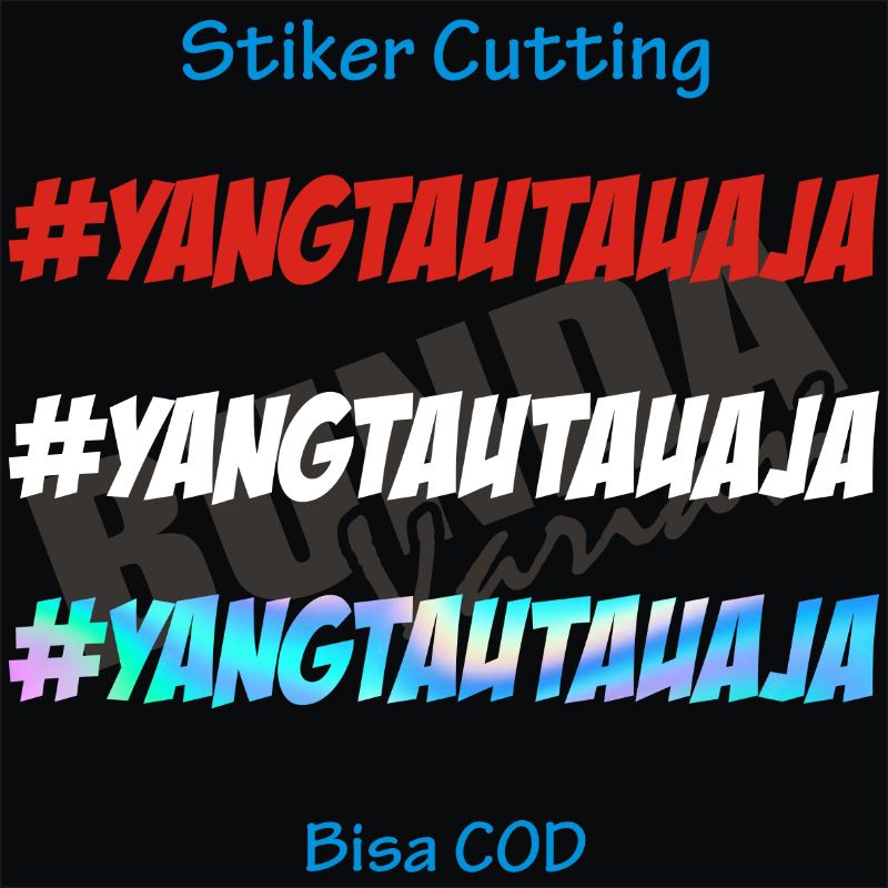 

stiker cutting #yangtautauaja sticker reflective hologram